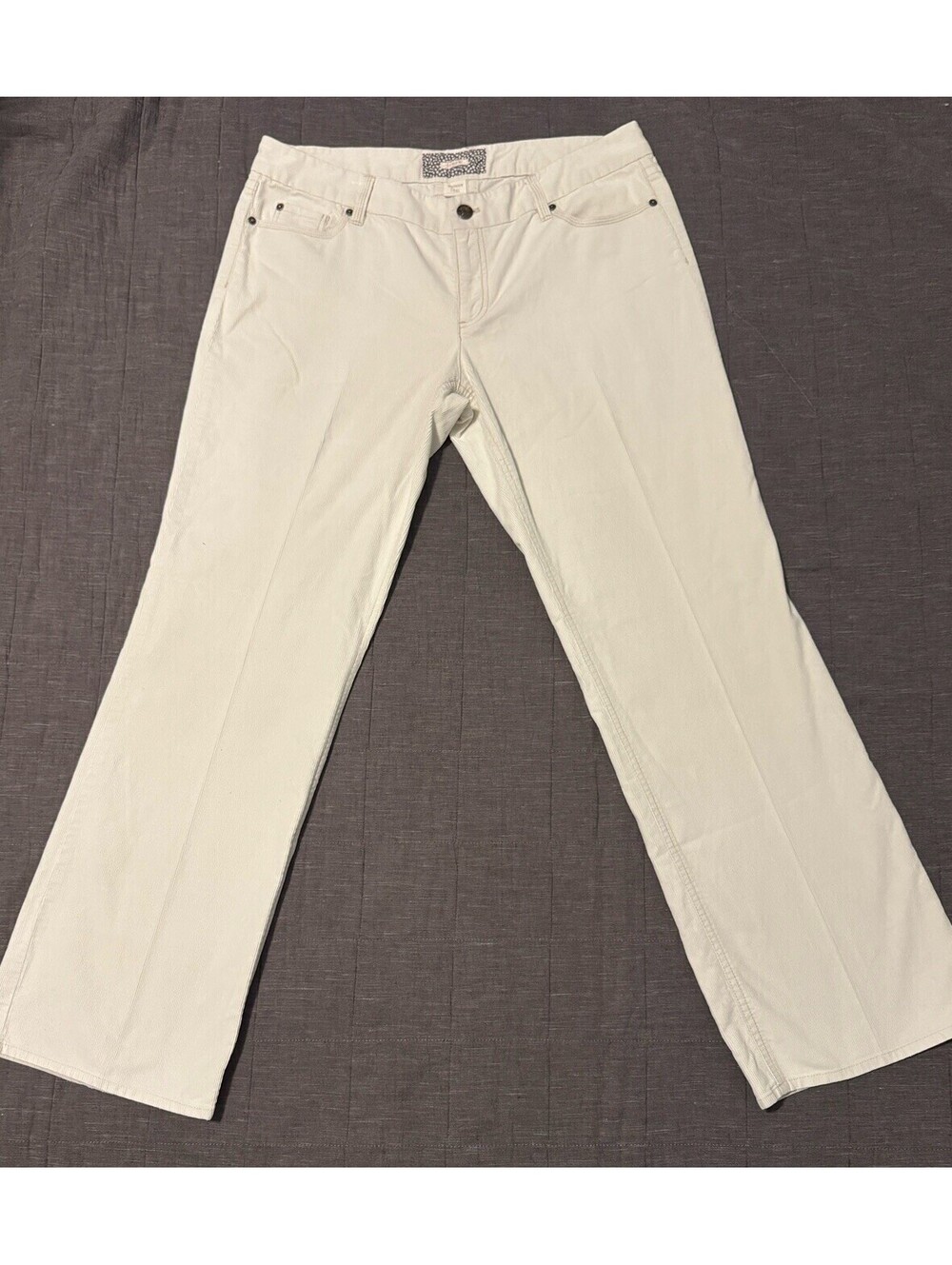 J.Crew  Women’s Cream Corduroy Bootcut Pants SZ 14